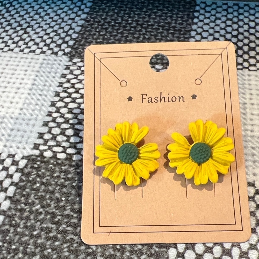 Yellow Sunflower Earrings
